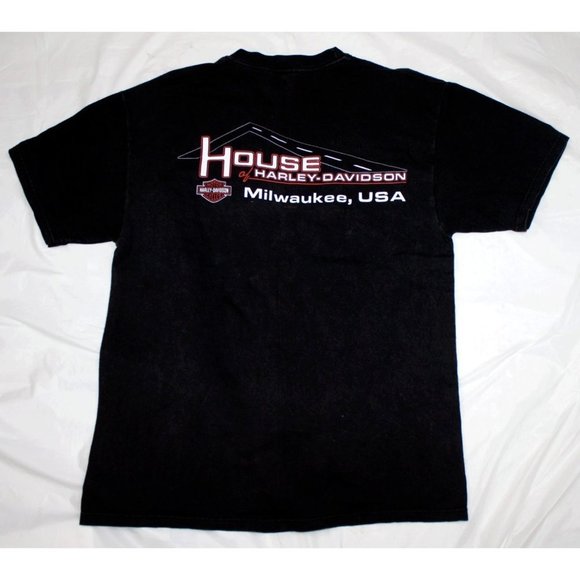 Harley Davidson Motorcycle Milwaukee 100 Years Short Sleeve T Shirt Size Large - Picture 3 of 6